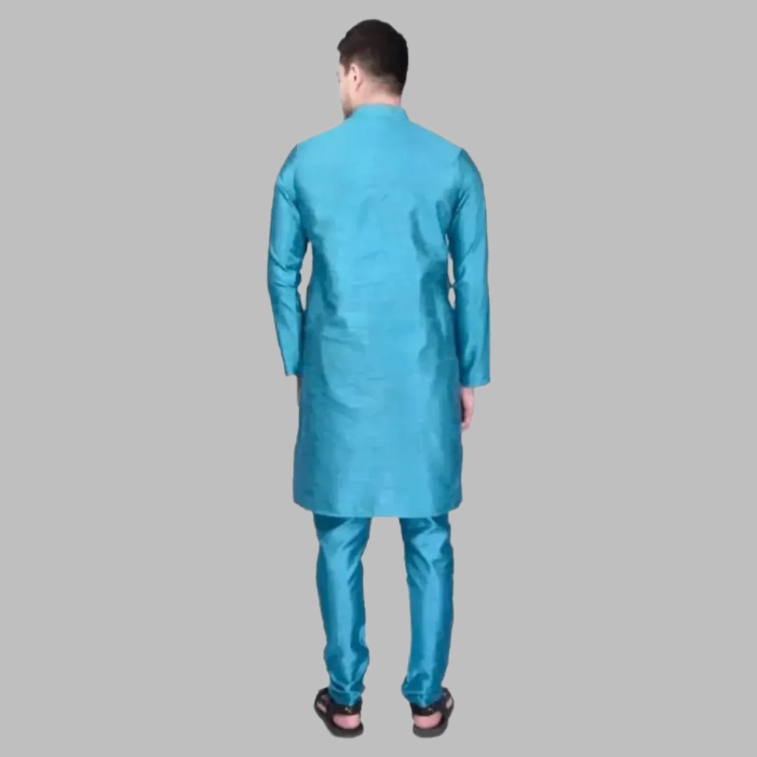 Stylish Silk Kurta & Bottom Set for Men

Size: M, L, XL, XXL

 Color:  White
 Fabric:  Silk
 Type:  Kurta Sets
 Style:  Solid
 Design Type:  Kurta & Bottom Sets

This stylish silk kurta and bottom set for men combines comfort and elegance. Made from high-quality silk, it offers a luxurious feel and drapes effortlessly on the body. The intricate design and vibrant colors make it a perfect choice for any occasion. Upgrade your traditional wardrobe with