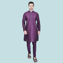 Load image into Gallery viewer, Stylish Silk Kurta &amp; Bottom Set for Men

Size: M, L, XL, XXL

&nbsp;Color:&nbsp; Green
&nbsp;Fabric: &nbsp;Silk
&nbsp;Type: &nbsp;Kurta Sets
&nbsp;Style: &nbsp;Solid
&nbsp;Design Type: &nbsp;Kurta &amp; Bottom Sets

This stylish silk kurta and bottom set for men combines comfort and elegance. Made from high-quality silk, it offers a luxurious feel and drapes effortlessly on the body. The intricate design and vibrant colors make it a perfect choice for any occasion. Upgrade your traditional wardrobe with