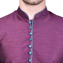 Load image into Gallery viewer, Stylish Silk Kurta &amp; Bottom Set for Men Purple-Magneta