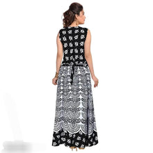 Load image into Gallery viewer, Women&#39;s Printed Cotton Jaipuri Long Ethnic Gown for Elegance.