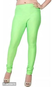 Stylish Polyester Green Solid Leggings stylish,cool & comfortable for Women