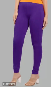 Stylish Polyester Purple Solid Leggings stylish,cool & comfortable for Women.