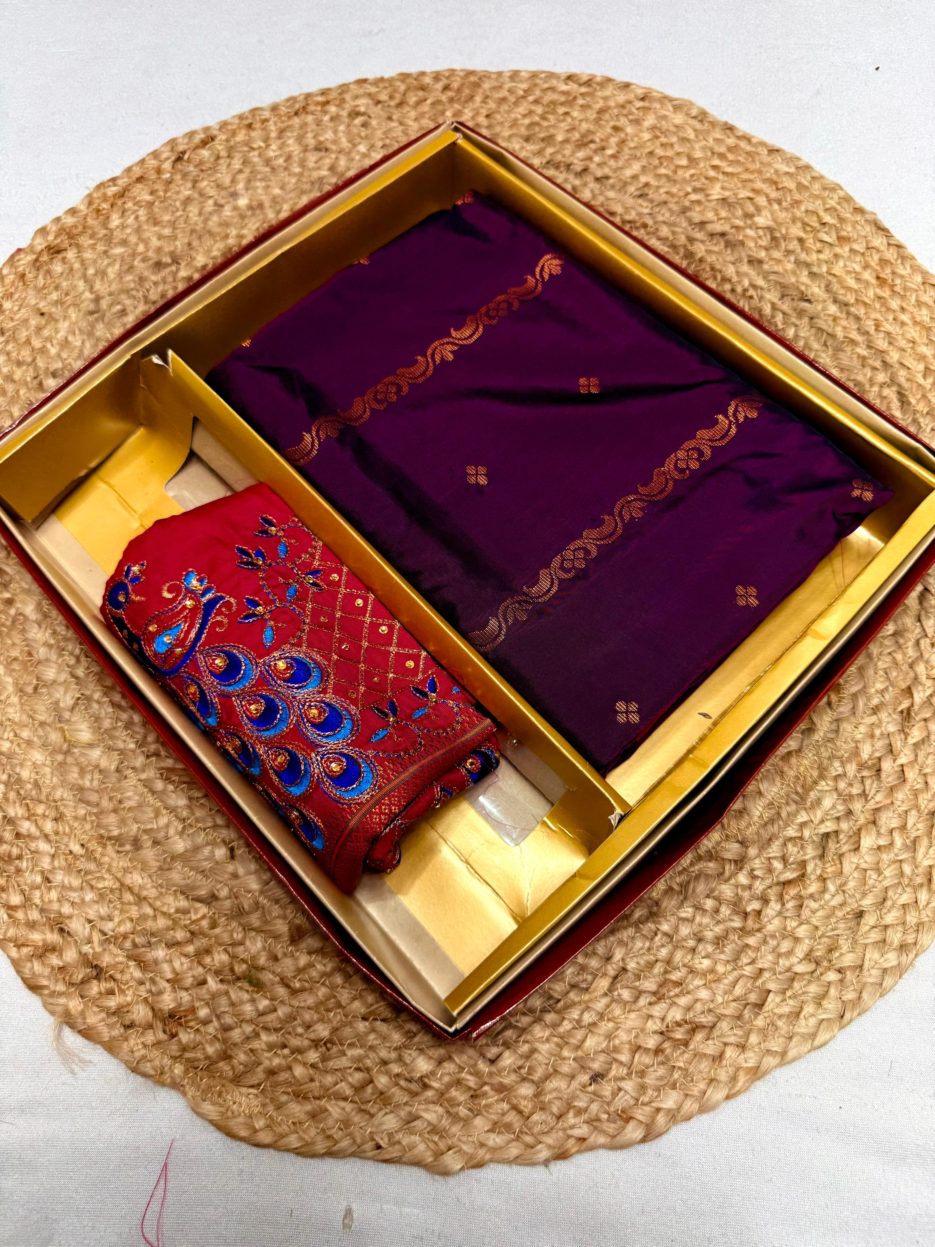 New Unique Design – Pure Shreya Kadiyal Paithani Saree with Aariwork Blouse