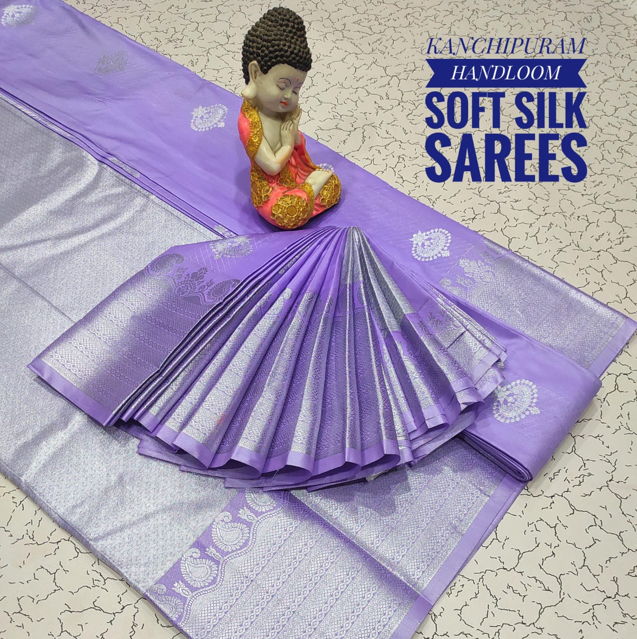 Premium Soft Silk Kanchipuram Saree with Copper Zari Handloom