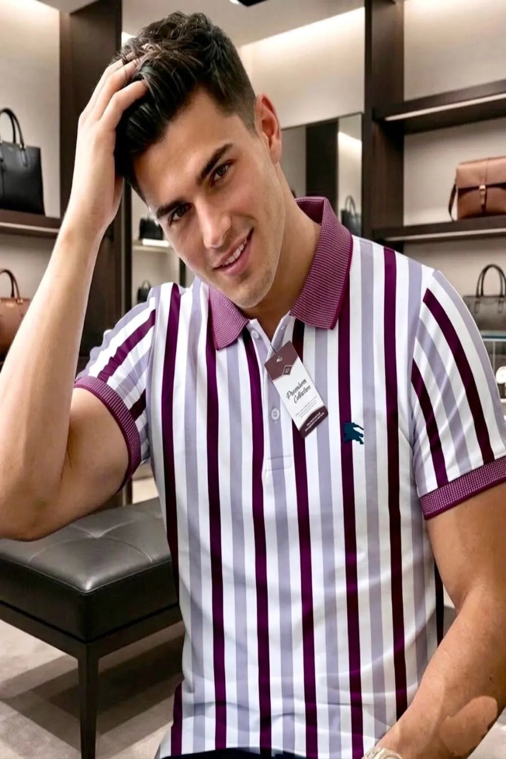 Pair it with jeans or joggers for a smart casual look or layer under a jacket for a premium outfit. Shop premium Burberry style T-shirt for men made with stretchable SAPP Malai fabric. Perfect fit, high quality &amp; available in Navy, Black &amp; White. Order now!