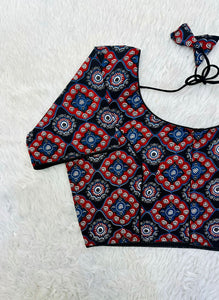 Pure Cotton Beautiful hand block print all over blouse