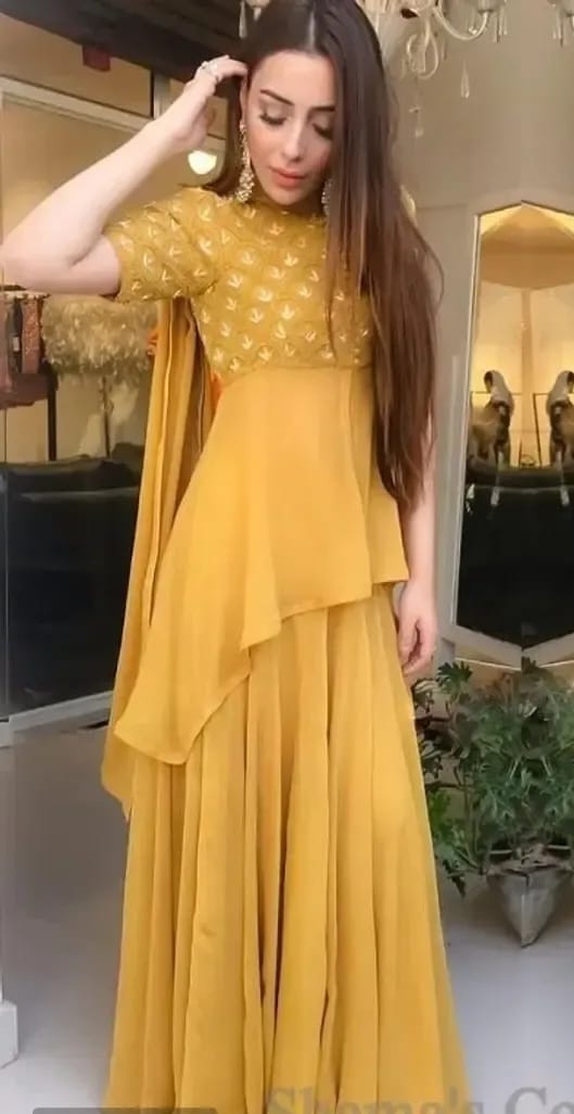 Gharara-Sharara With High Low Kurti long gown for women