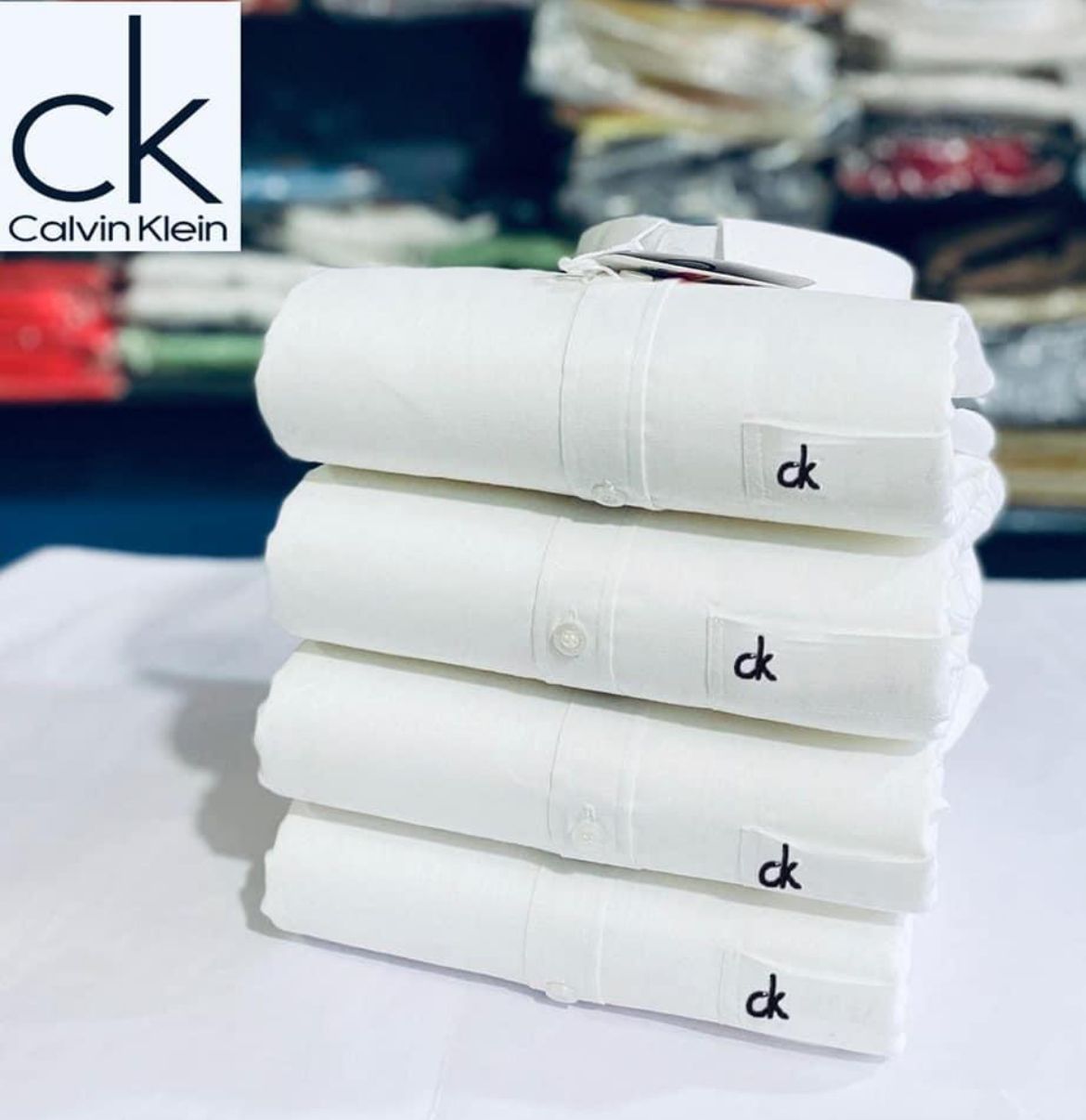 Regular Fit Full Sleeves Plain Shirt with Embroidered Logo CK – Premium Cotton Shirt - 1 Pc & Combo-4