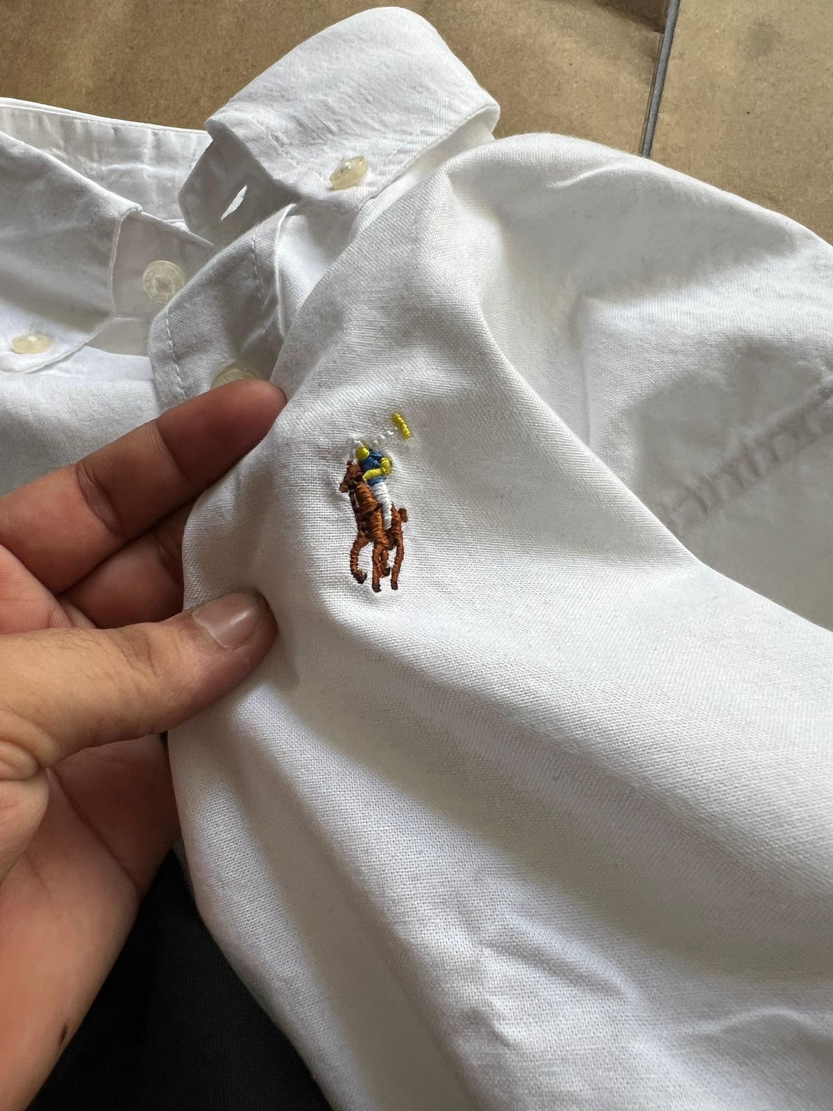 Shop Ralph Lauren RFD Cotton Plain Shirts in premium OG quality. Classic plain style with embroidered logo. Available in Black &amp; White, sizes S-XL. Perfect for premium fashion lovers.