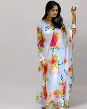 Load image into Gallery viewer, Elegant White Printed Georgette Stitched Gown with Dupatta For Women;  Step into sophistication with our Elegant White Printed Georgette Stitched Gown, complete with Dupatta, designed to elevate every woman&#39;s style effortlessly  Size: S, M, L, XL,2XL, Color: White , Fabric:Georgette