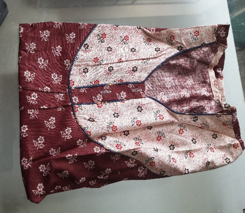 Cotton Nighty Gown  Comfort , Cool with different Color combination Free Size= Bust48", Len-55"