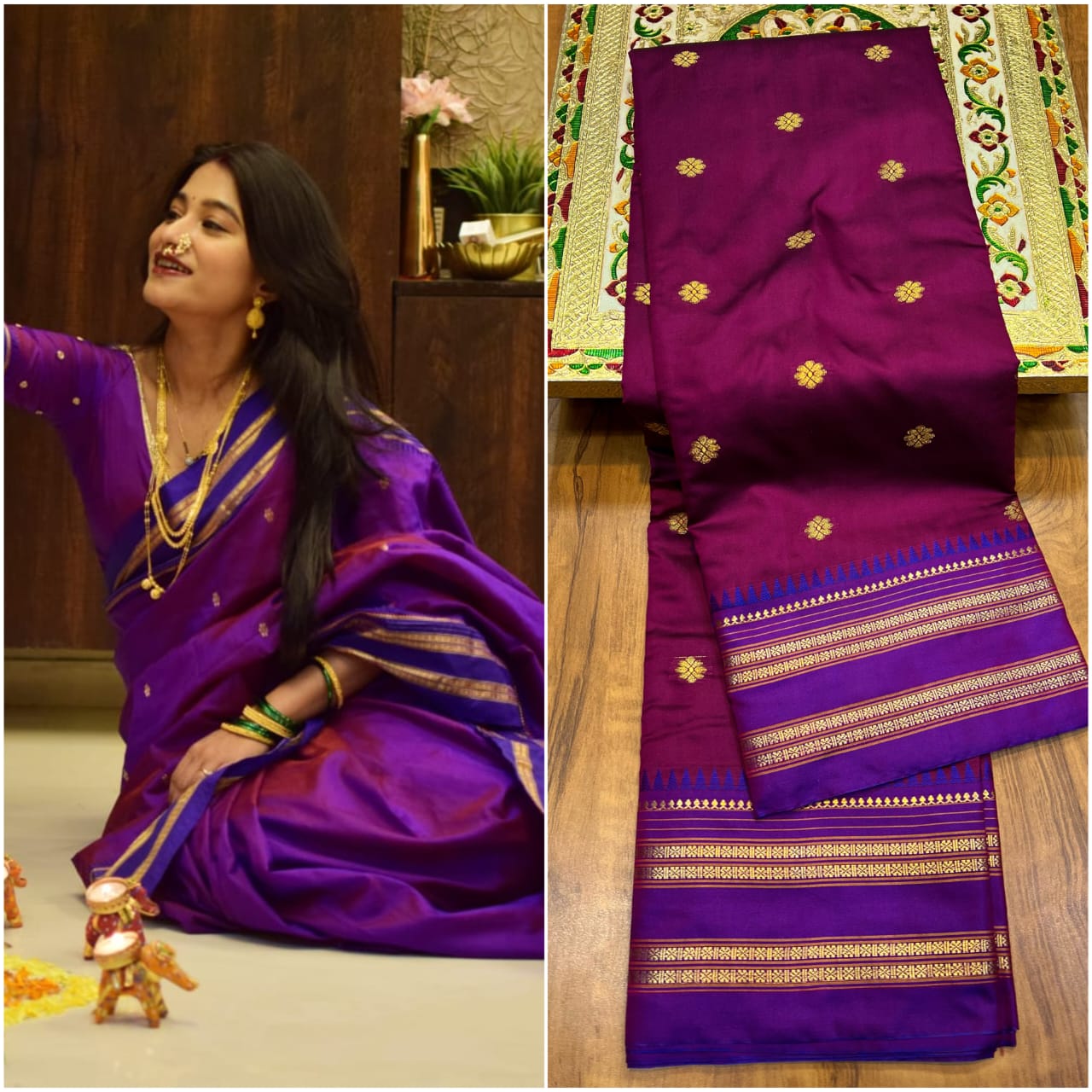 A perfect blend of tradition, comfort, and rich craftsmanship—ideal for women who love authentic handloom beauty.