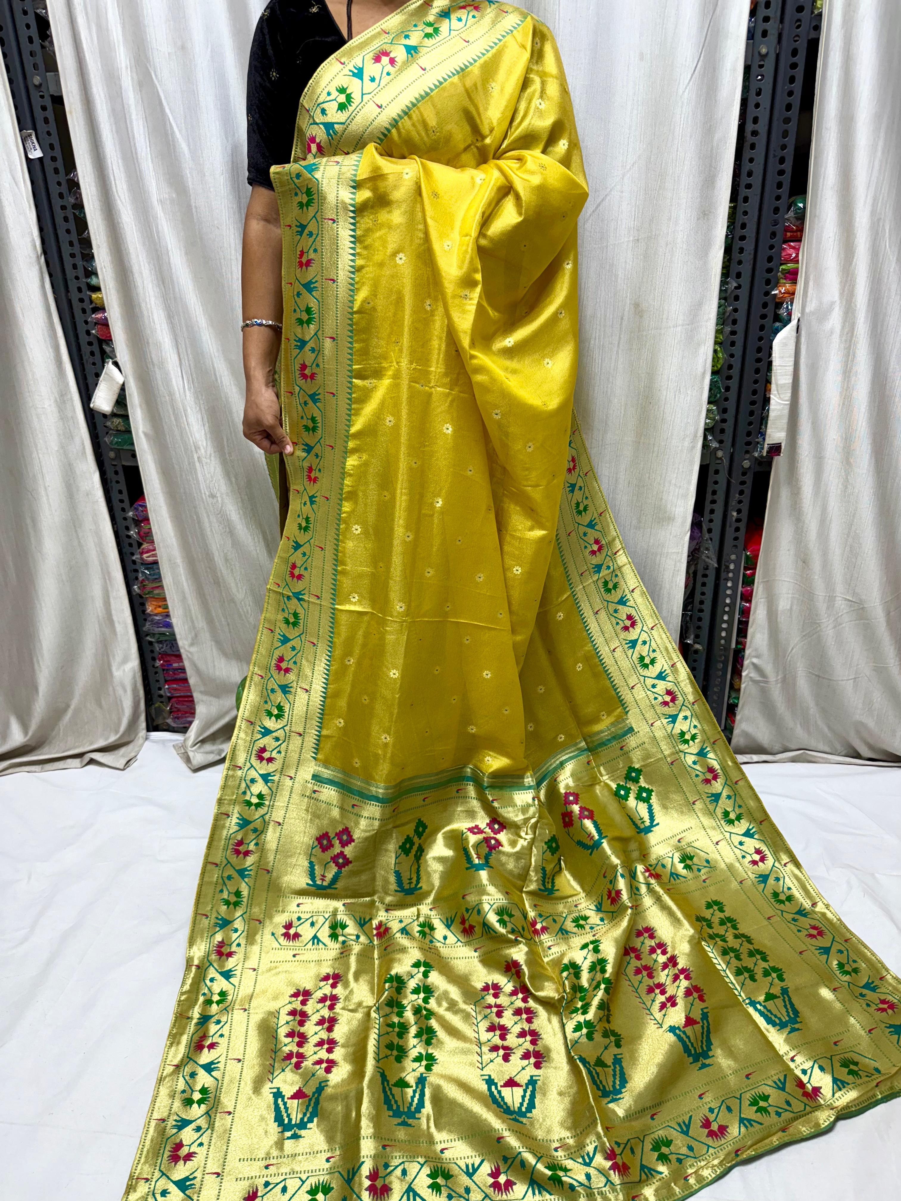 Experience the timeless charm of Paithani with a modern touch — perfect for festive and traditional occasions.