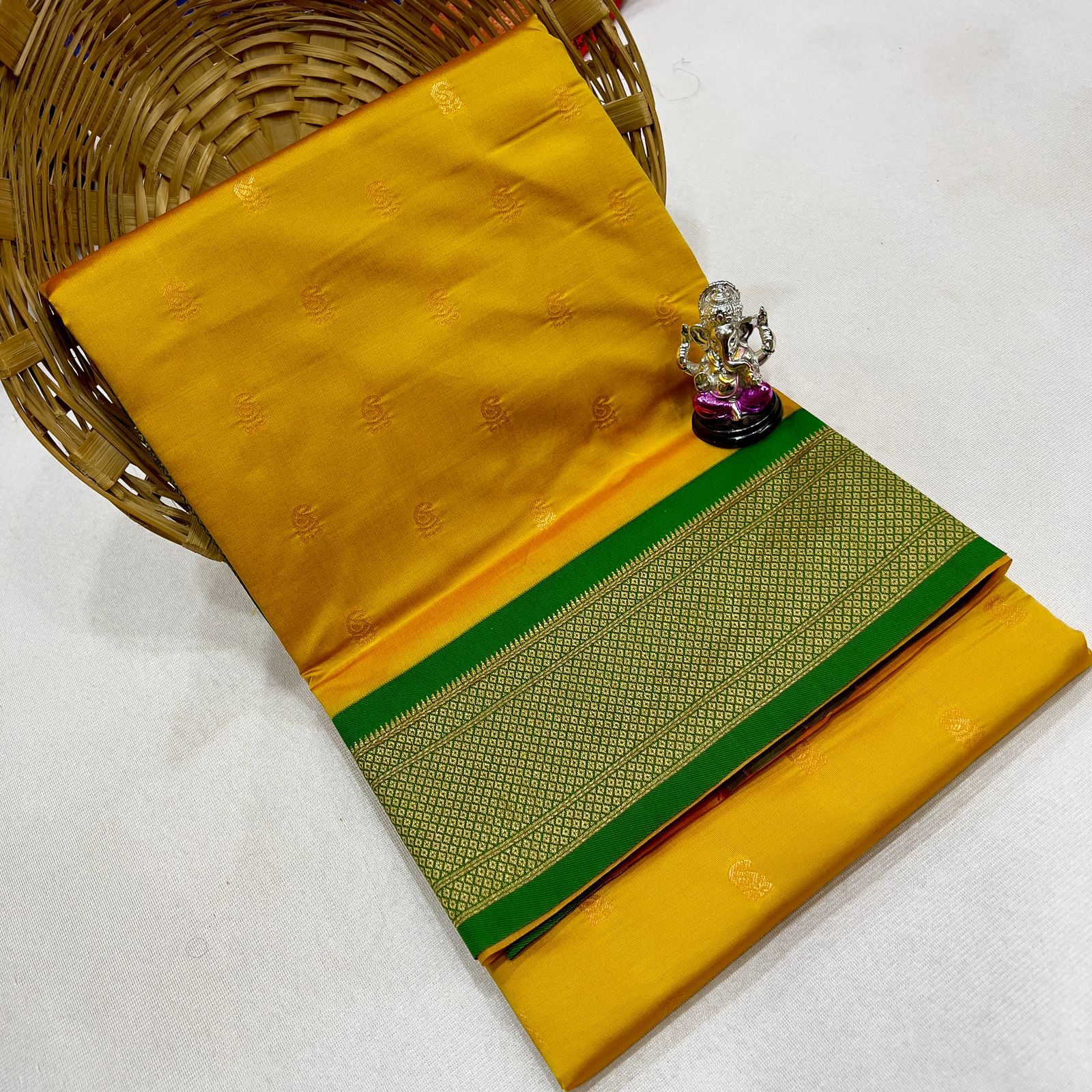 Devika Kadiyal Paithani Saree in Soft Tana Silk with a contrast blouse piece