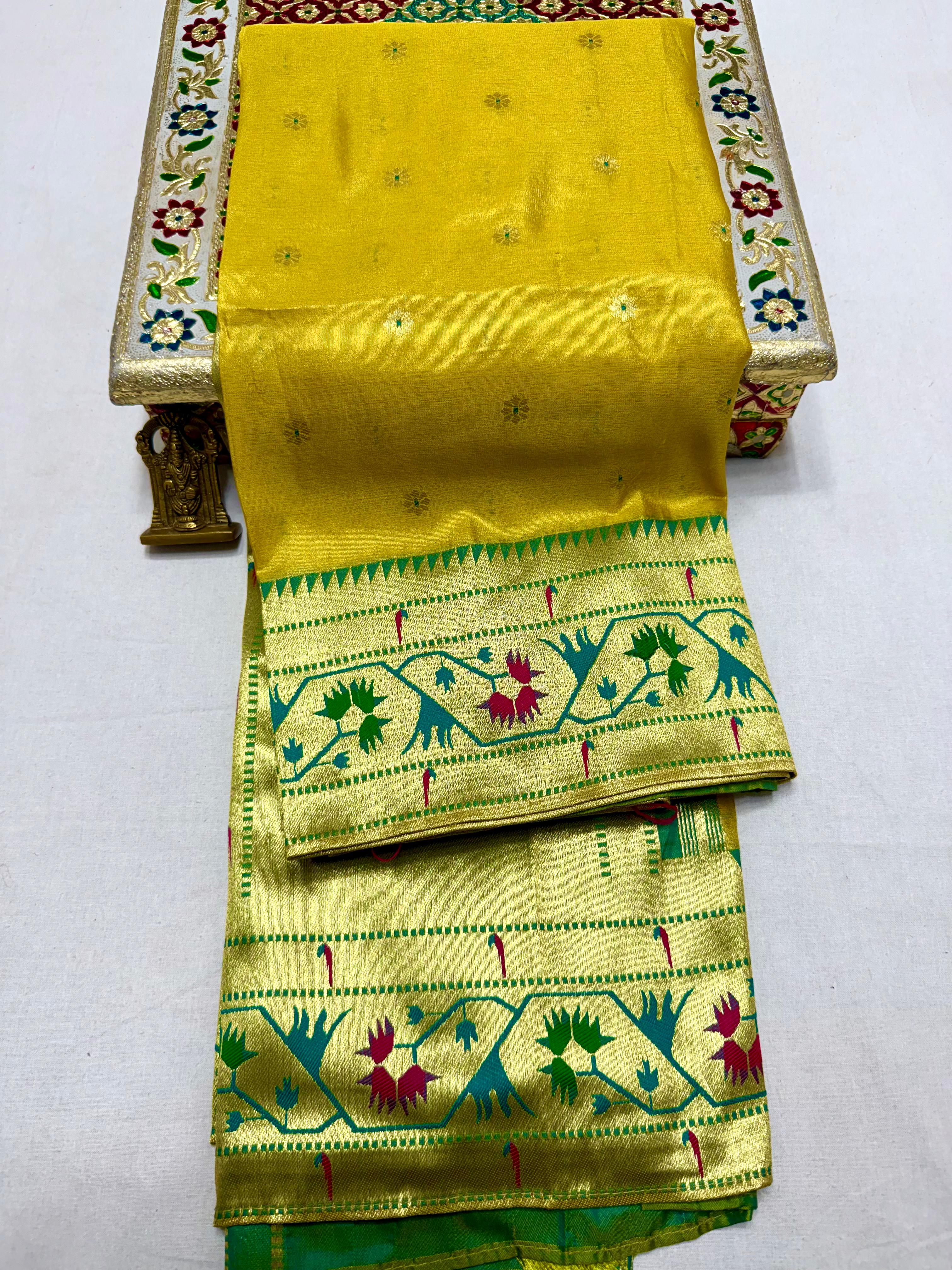 Experience the timeless charm of Paithani with a modern touch — perfect for festive and traditional occasions.