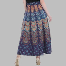 Load image into Gallery viewer, Rangun Printed Cotton Wrap Around Skirt For Women&#39;s

Color: Blue
Size: Free Size
Waist: 36.0 - 44.0 inches.
Type: Skirts
Style: Other
Stitched: Stitched
Style name: flared
&nbsp;Product material: pure cotton
Packagin quantity: 1 Wrap Around Skirt

You will be tagged as a style diva when you wear these trendy Wrap Around Skirt. Made from Cotton. Featuring solid design, these Wrap Arounds can be clubbed with a trendy top for a chic look. 100% cotton fabrics.