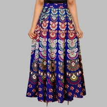 Load image into Gallery viewer, Rangun Printed Cotton Wrap Around Skirt For Women&#39;s

Color: Blue
Size: Free Size
Waist: 36 - 44 inches
Type: Skirts
Style: Other
Style name: flared
&nbsp;Product material: pure cotton
Packagin quantity: 1 Wrap Around Skirt

You will be tagged as a style diva when you wear these trendy Wrap Around Skirt. Made from Cotton. Featuring solid design, these Wrap Arounds can be clubbed with a trendy top for a chic look. 100% cotton fabrics.