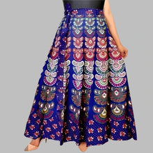 Load image into Gallery viewer, Rangun Printed Cotton Wrap Around Skirt For Women&#39;s

Color: Blue
Size: Free Size
Waist: 36 - 44 inches
Type: Skirts
Style: Other
Style name: flared
&nbsp;Product material: pure cotton
Packagin quantity: 1 Wrap Around Skirt

You will be tagged as a style diva when you wear these trendy Wrap Around Skirt. Made from Cotton. Featuring solid design, these Wrap Arounds can be clubbed with a trendy top for a chic look. 100% cotton fabrics.