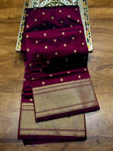 Load image into Gallery viewer, Kalanjali Paithani Saree/Blouse in Premium soft &amp; Shiny Tana Silk with all over Buttis.