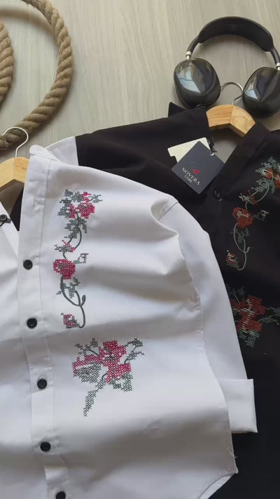 Step into the spotlight with this trendy partywear shirt crafted in premium RFD cotton and finished with elegant embroidery.