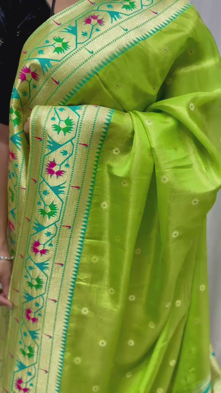 Experience the timeless charm of Paithani with a modern touch — perfect for festive and traditional occasions.