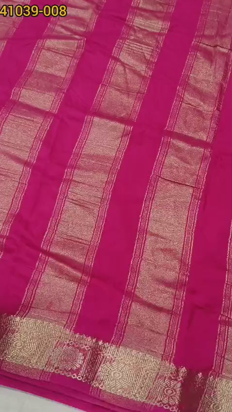 Elevate your festive look with this elegant Viscose Warm Crepe Silk Saree,