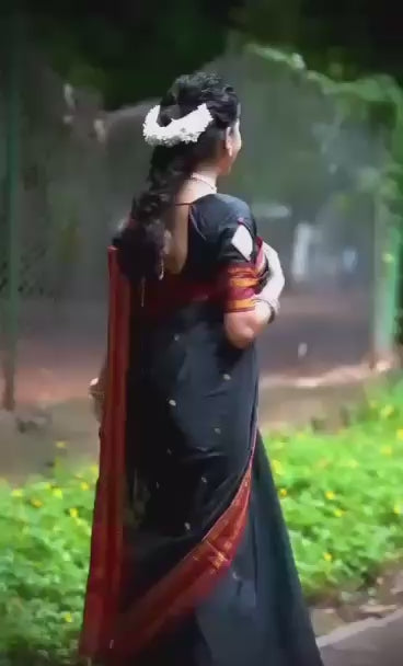 Women's Pure Narayanpeth Silk Paithani Sarees All Over Buttis 4*4 Rich Pallu with Running Blouse shoulder Buttis in New Colours.