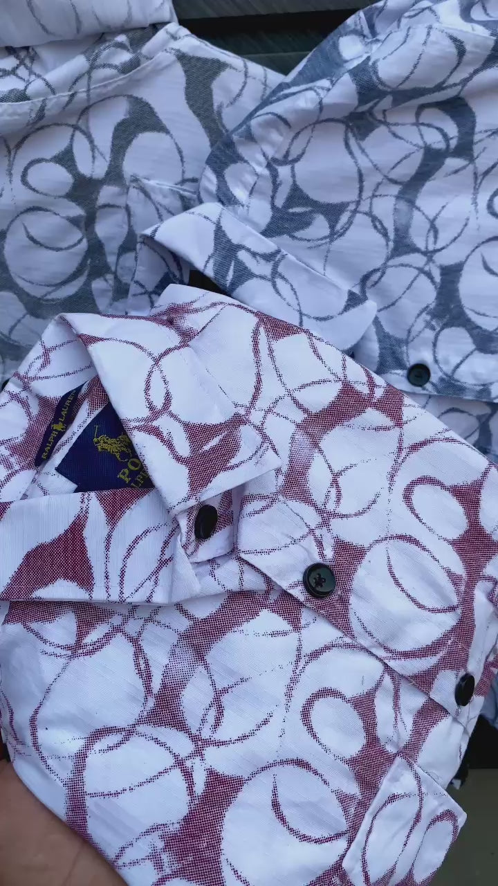 Premium U.S. Polo Double Shade Designer Cotton Shirts with full sleeves. Made from soft imported cotton in stylish double-shade colors — Purple, Navy Blue, and Gray-Black. Perfect blend of comfort and style.