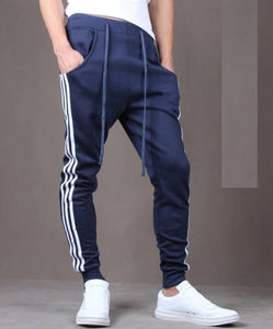 Navy Blue  Polyester Blend Joggers