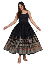 Load image into Gallery viewer, Elegant Black Rayon Printed Flared Skirts For Women