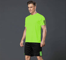 Load image into Gallery viewer, Men&#39;s Multicoloured Sports T Shirt  Shorts Set