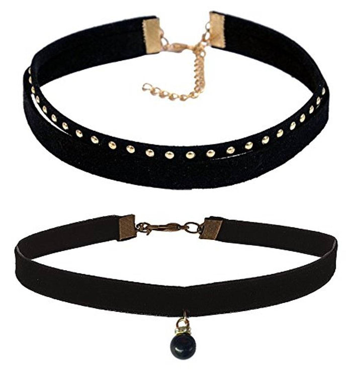 Black Choker Combo of Two Necklace Jewellery