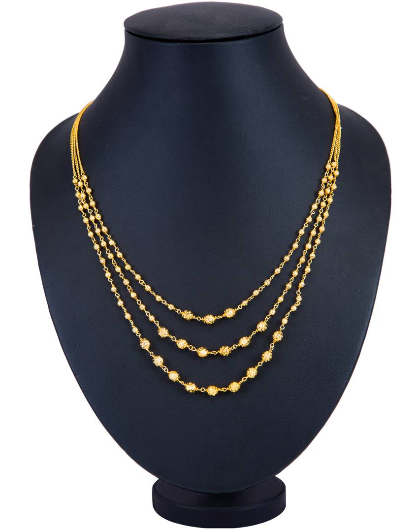 Sukkhi Classic 3 String Gold Plated Necklace Set