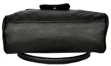 Load image into Gallery viewer, Black Solid Artificial Leather Handbag