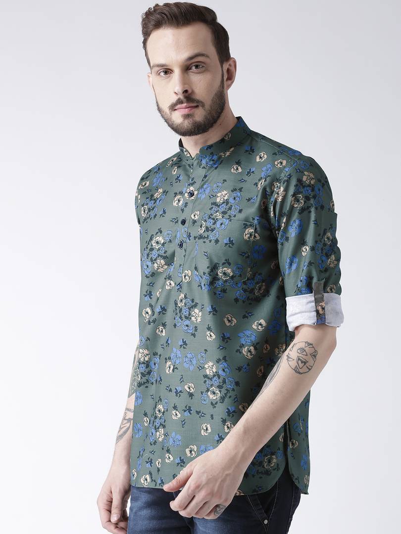 Multicoloured Cotton Blend Printed Kurtas