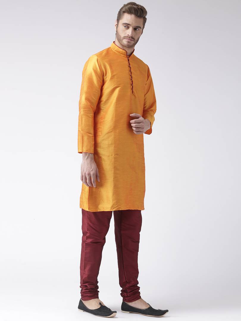 Multicoloured Blended Solid Kurta Sets