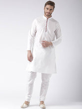 Load image into Gallery viewer, White Blended Solid Kurta Sets
