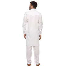 Load image into Gallery viewer, White Cotton Solid Kurta Sets