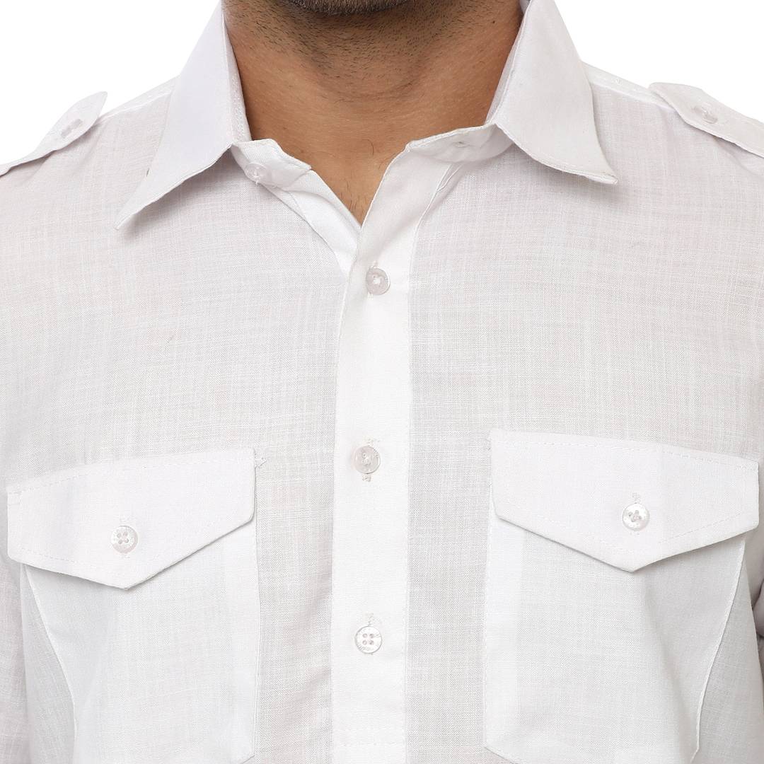 White Cotton Solid Kurta Sets