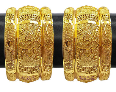 Traditional Gold Plated GoldenParty Wear Bracelet Bangles Set of 6