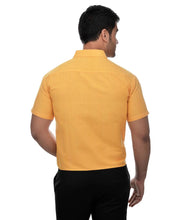 Load image into Gallery viewer, Yellow Cotton Solid Regular Fit Formal Shirt
