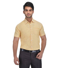 Load image into Gallery viewer, Beige Cotton Solid Regular Fit Formal Shirt