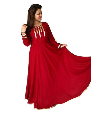 Amazing Rayon Full Flare Gown