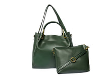 Load image into Gallery viewer, Green Solid  Handbag with Sling Bag