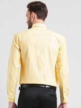 Load image into Gallery viewer, Yellow Cotton Solid Regular Fit Formal Shirt