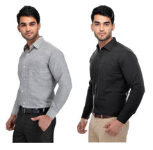 Load image into Gallery viewer, BUY 1 GET 1 FREE Multicoloured Khadi Solid Long Sleeve Formal Shirt