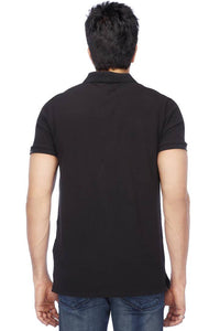 Men Multicoloured Cotton Blend Slim Fit Polos T-Shirt (Pack of 2)