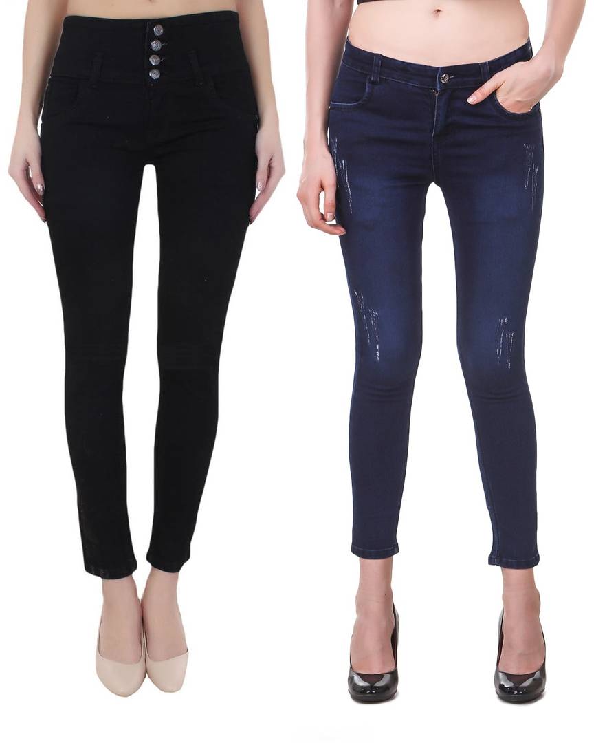 Combo Of 2 Denim Skinny Fit Jeans