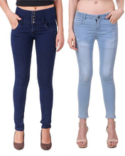 Load image into Gallery viewer, Combo Of 2 Denim Skinny Fit Jeans