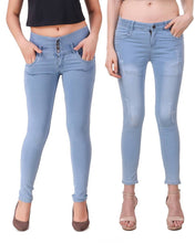 Load image into Gallery viewer, Combo Of 2 Denim Skinny Fit Jeans